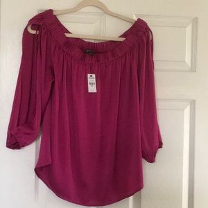 New Express satin off the shoulder top.